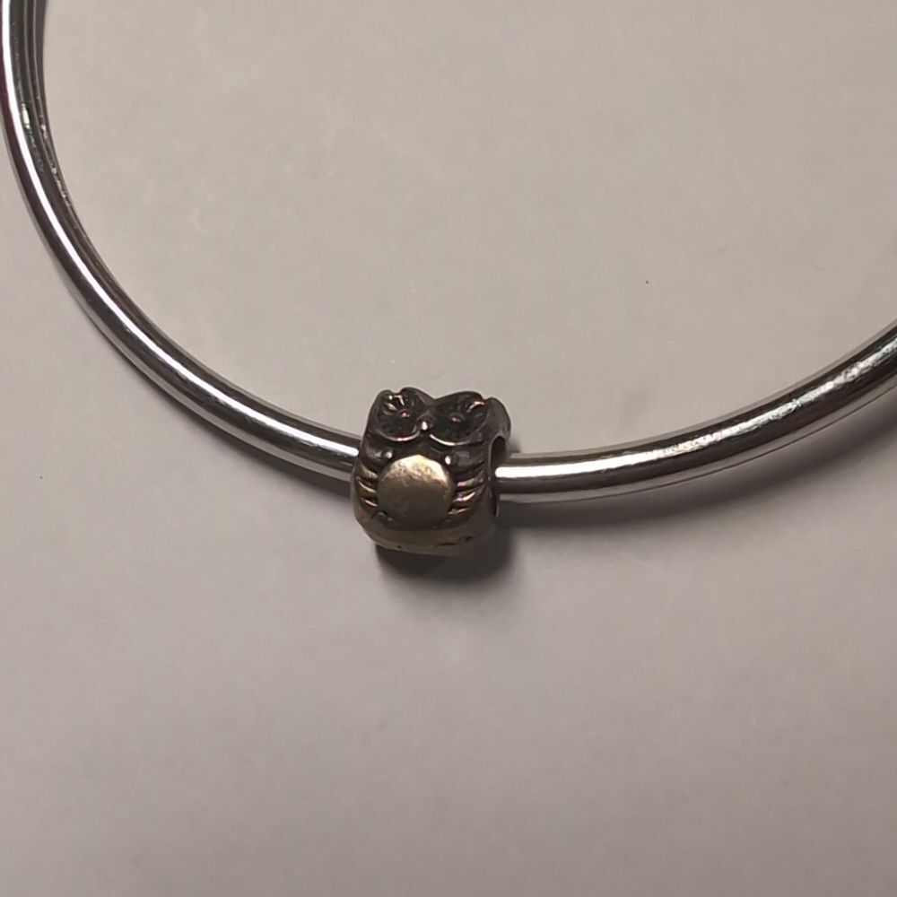 Silver Owl Charm for Pandora Style Bracelet